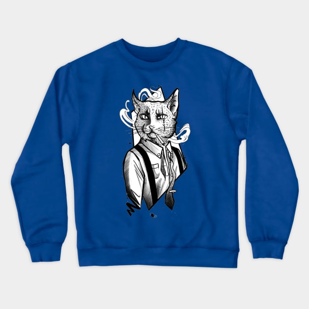 business cat Crewneck Sweatshirt by i want money